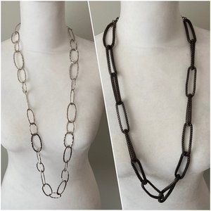3/$20 Bundle of 2 Large Link Necklaces